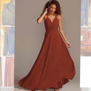Spaghetti Strap Full Skirt Bridesmaid Dress